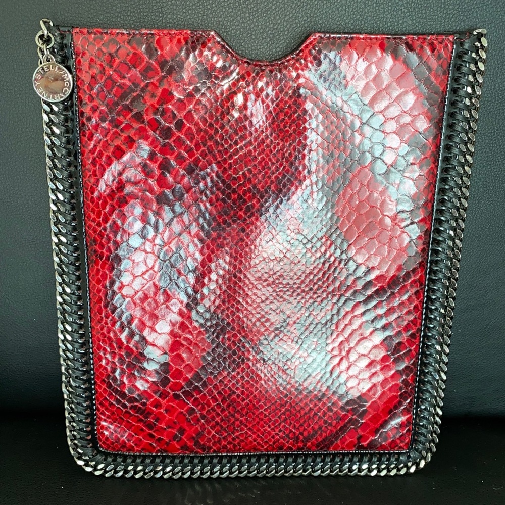 STELLA MCCARTNEY Faux Python Red IPad Case RARE